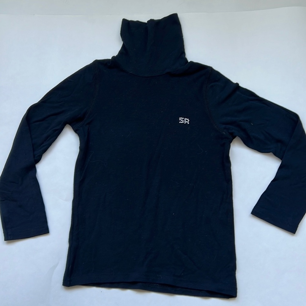 Sonia Rykiel Paris Jr black girls top SZ 4 crystal initials